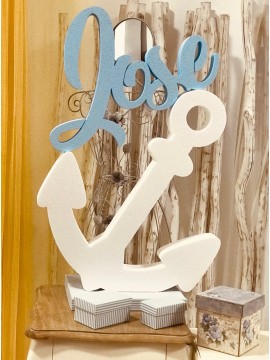 Ancla blanca con nombre color