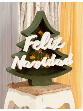 Caja de luz árbol navidad