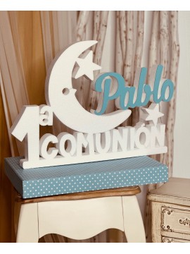 Primera comunión nombre azul luna