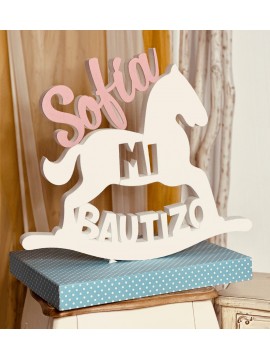 Bautizo caballito nombre rosa