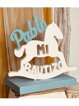 Bautizo caballito nombre azul
