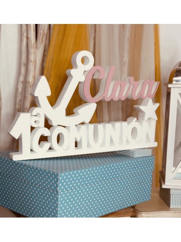 Primera comunión nombre rosa ancla