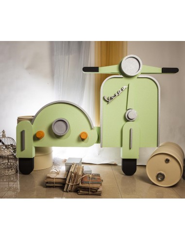 Vespa de corcho, con sidecar, de alta densidad para photocall
