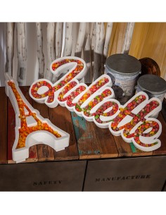 Nombre de corcho para colocar en mesas dulces o cualquier tipo de evento