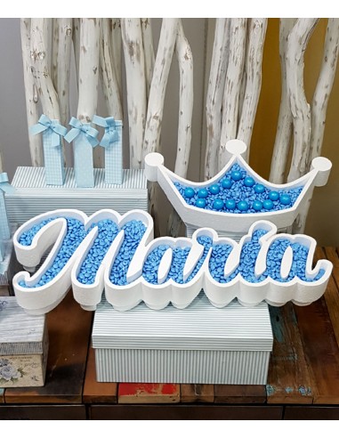 Nombre de corcho para colocar en mesas dulces o cualquier tipo de evento