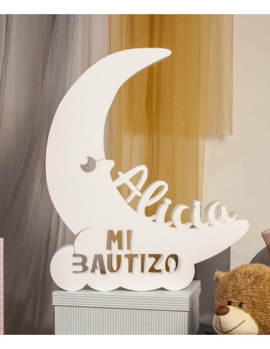 pieza de corcho blanco ideal para el bautizo de tu hijo