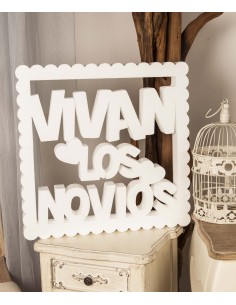 Pieza de corcho blanco para el dia de la boda