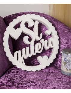 Pieza de corcho blanco Si Quiero