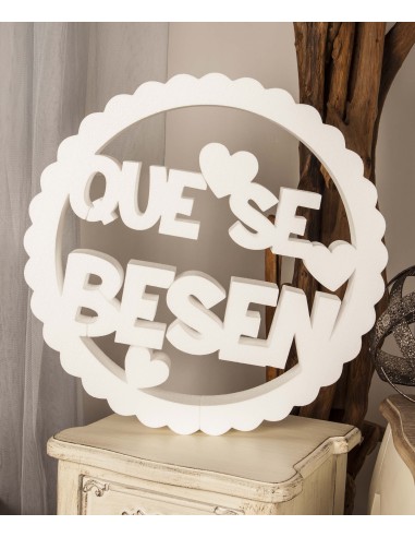 Pieza de corcho blanco para el dia de la boda