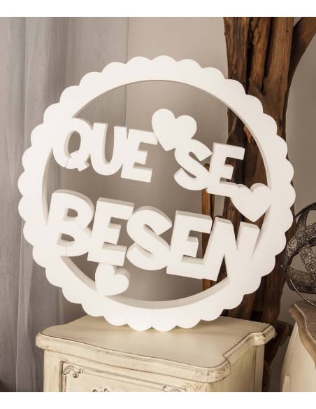 Pieza de corcho blanco para el dia de la boda
