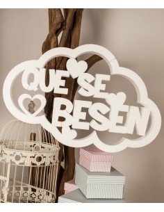 Pieza de corcho blanco para el dia de la boda