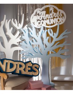 arbol de corcho como organizador de mesas