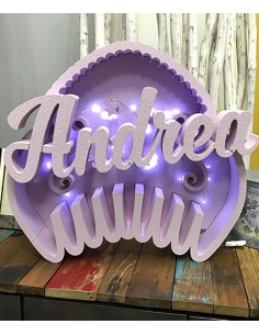 Caja de luz pintada en corcho de alta densidad