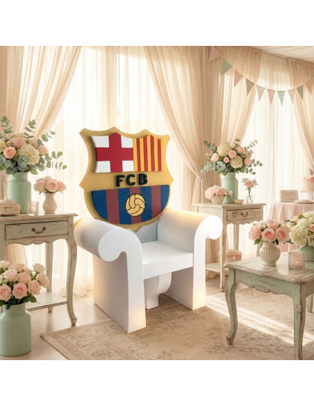 Trono de corcho de alta densidad y respaldo de futbol
