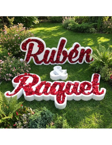 nombres petalos en corcho de alta densidad