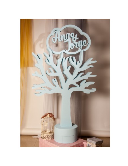 arbol de corcho como organizador de mesas