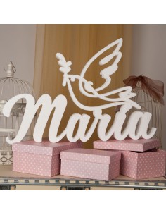 nombre de corcho de alta densidad, con paloma