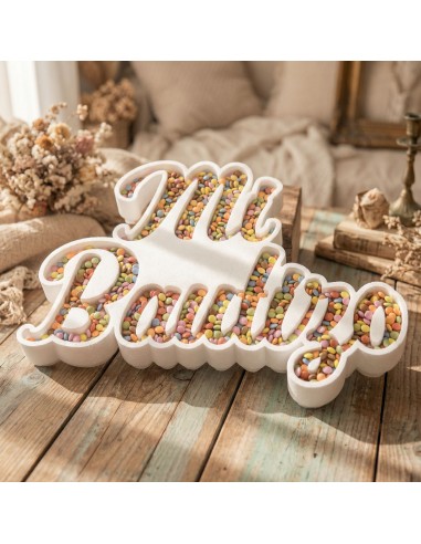 Nombre de corcho para colocar en mesas dulces o cualquier tipo de evento
