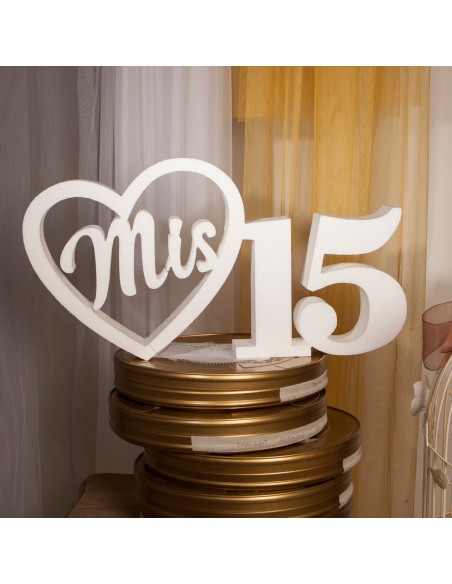 Pieza de corcho para celebracion de mis quince años