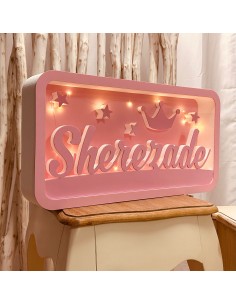 Caja de luz pintada en corcho de alta densidad