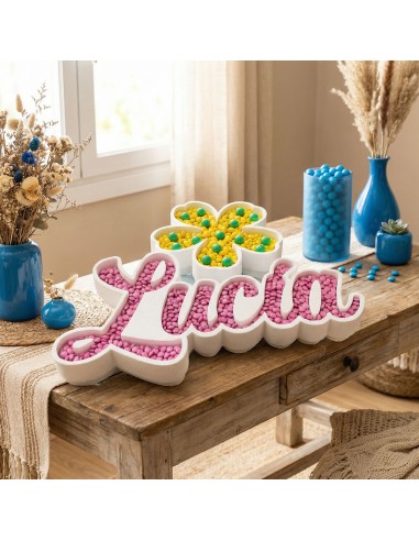 Nombre de corcho para colocar en mesas dulces o cualquier tipo de evento