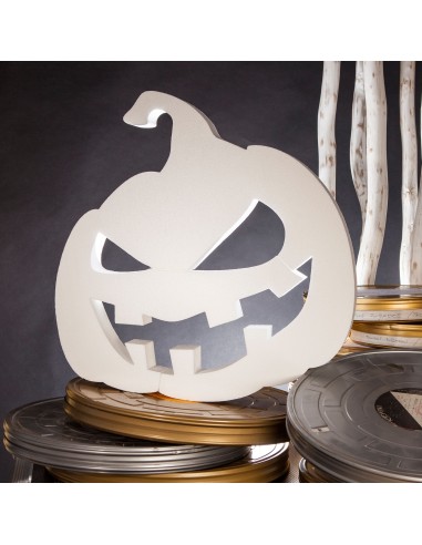 calabaza de corcho blanco para halloween