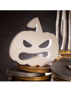 calabaza de corcho blanco para halloween