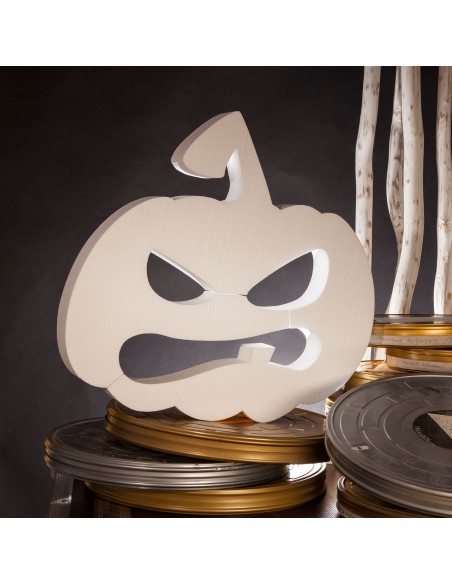 calabaza de corcho blanco para halloween