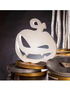 calabaza de corcho blanco para halloween