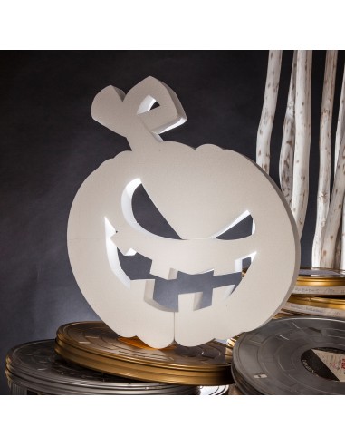 calabaza de corcho blanco para halloween