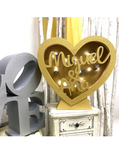 Caja de luz pintada en corcho de alta densidad