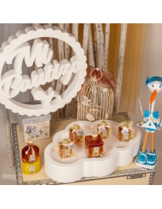 bandeja nube para detalles de bautizo