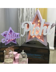 Caja de luz pintada en corcho de alta densidad