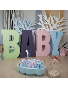 Letras pie de corcho para candy bar