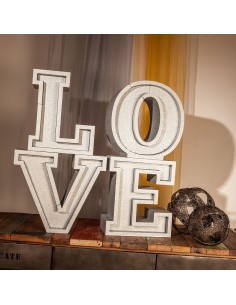 Love de corcho pintado en dorado