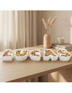 Nombre de corcho para colocar en mesas dulces o cualquier tipo de evento