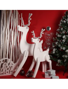 Reno de corcho blanco para decoración de Navidad