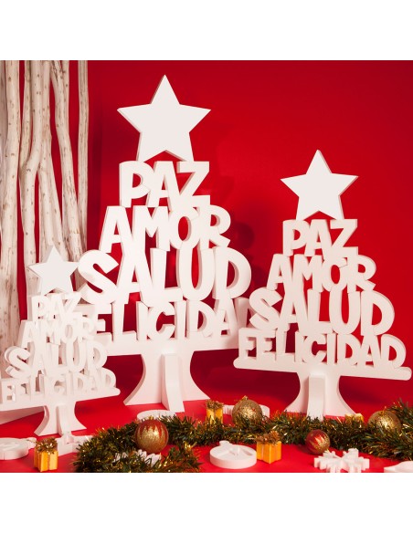 Arbol de Navidad en corcho blanco de alta densidad