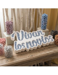 Nombre de corcho para colocar en mesas dulces o cualquier tipo de evento