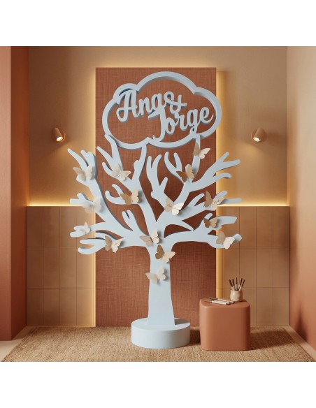 arbol de corcho como organizador de mesas