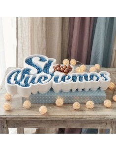 Nombre de corcho para colocar en mesas dulces o cualquier tipo de evento